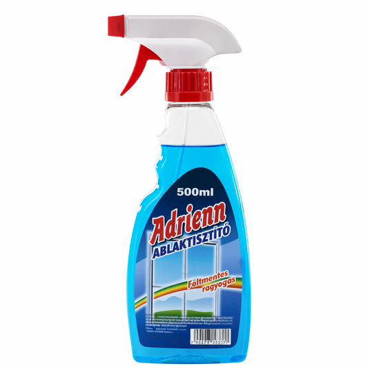 Adrienn ablaktisztító spray 500 ml – Csíkmentes üveg- és tükörtisztító ragyogó felületekért