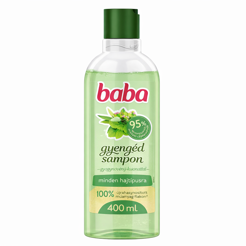 Baba Gyengéd Sampon Gyógynövény Kivonattal 400 ml – Kímélő Hajápolás Minden Hajtípusra
