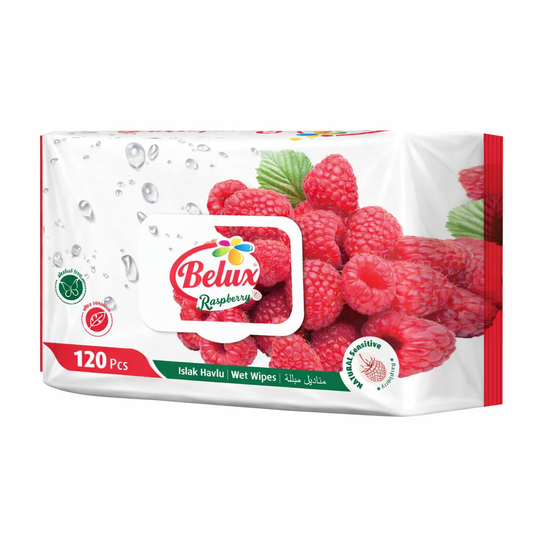 Belux Raspberry Nedves Törlőkendő 120 db – Málnás Illatú, Bőrbarát és Frissítő