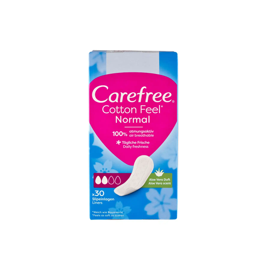 Carefree Cotton Feel Normal Tisztasági Betét Aloe Vera Illattal – 30 db, Légáteresztő, Mindennapi Frissesség