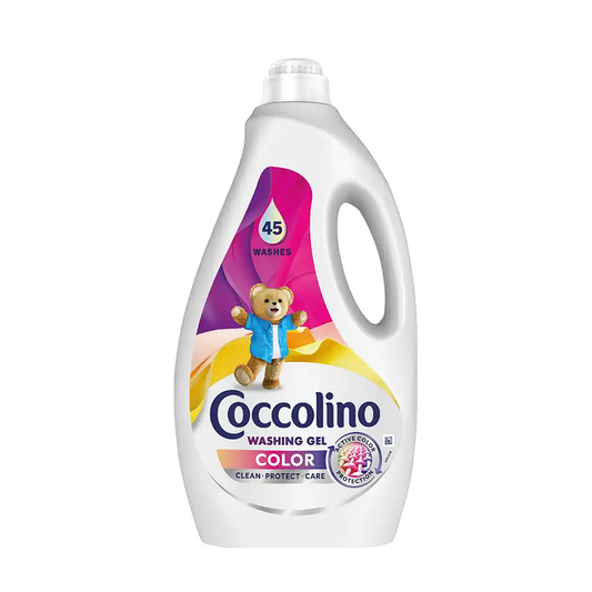 Coccolino Color Mosógél 45 Mosás 1,8L – Színes Ruhákhoz, Tisztító és Ápoló Hatás