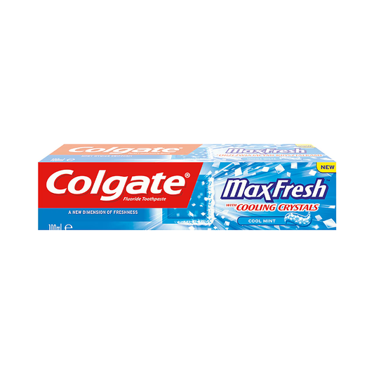 Colgate MaxFresh Cool Mint Fogkrém 100 ml – Hűsítő Kristályokkal, Extra Friss Lehelet