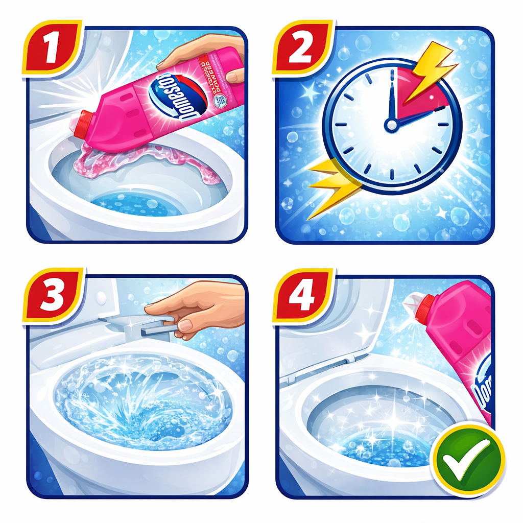 Domestos Pink Fresh Fertőtlenítő Szer 750 ml – Többfelületű Tisztító és Higiénikus Fertőtlenítő Virágos Illattal