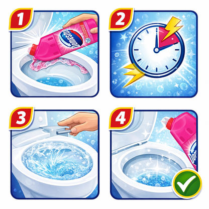 Domestos Pink Fresh Fertőtlenítő Szer 750 ml – Többfelületű Tisztító és Higiénikus Fertőtlenítő Virágos Illattal