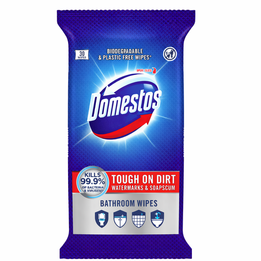 Domestos Fertőtlenítő Törlőkendő 30 db – Antibakteriális, Higiénikus Felülettisztítás