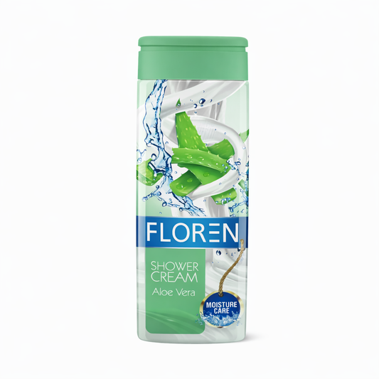 Floren Aloe Vera Tusfürdő 300 ml – Hidratáló shower cream aloe verával, friss és ápolt bőrért