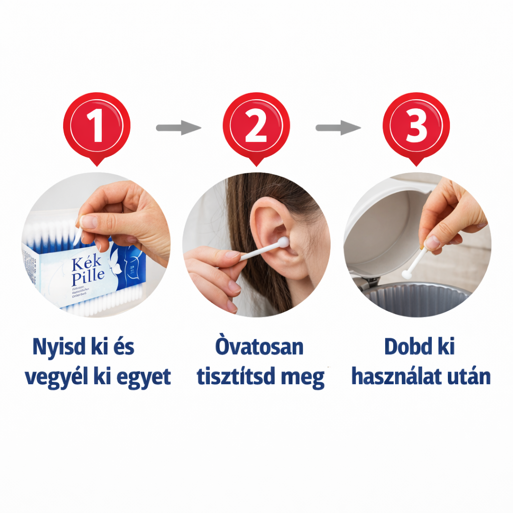 Kék Pille Fültisztító Pálcika 200 db – Gyengéd és Hatékony Mindennapi Higiénia