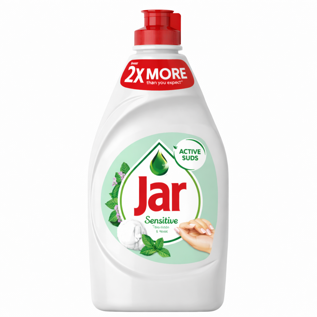 Jar Tea Tree & Mint Mosogatószer 450 ml – Teafaolaj és Menta Illattal, Extra Zsíroldó Hatás