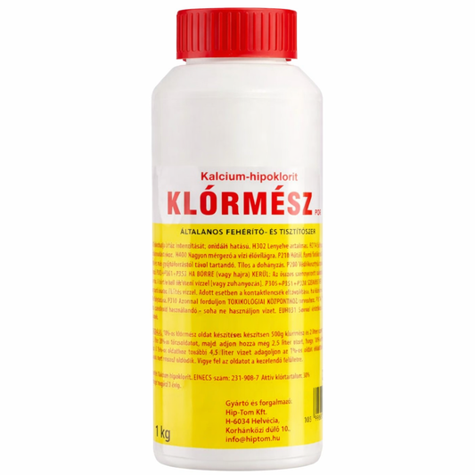 Hip-Tom klórmész (kalcium-hipoklorit) 1 kg – Erős fertőtlenítő és fehérítő por