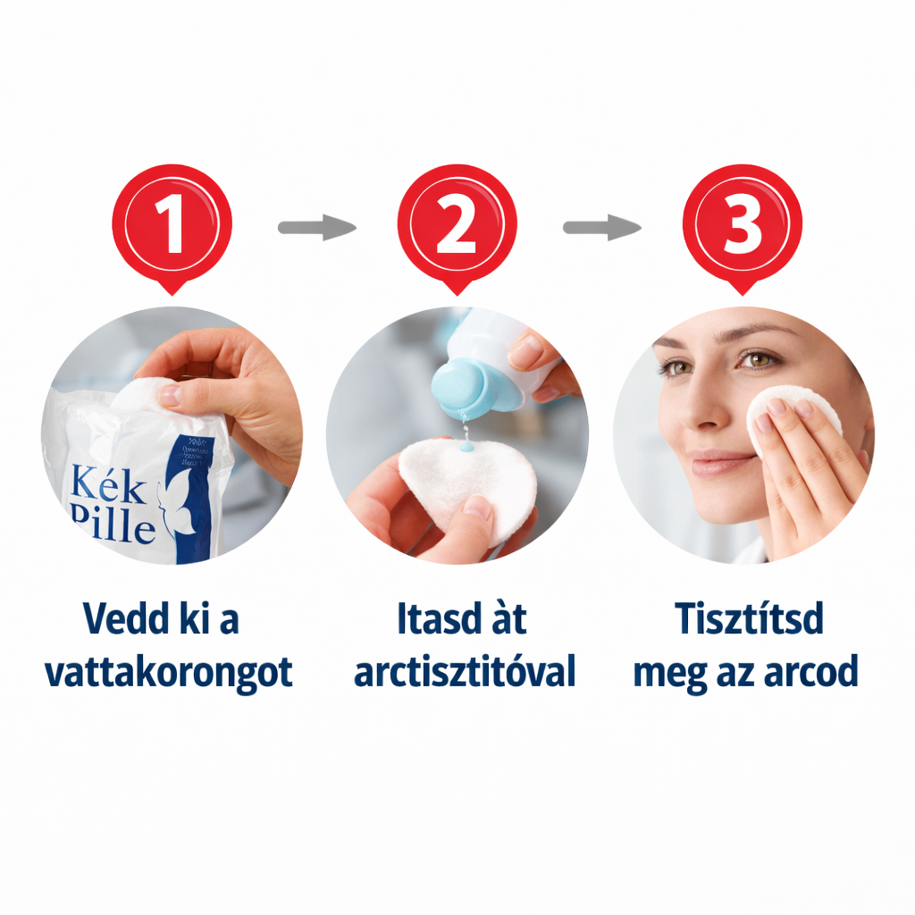 Kék Pille vattakorong 100 db