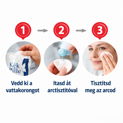 Kék Pille vattakorong 100 db