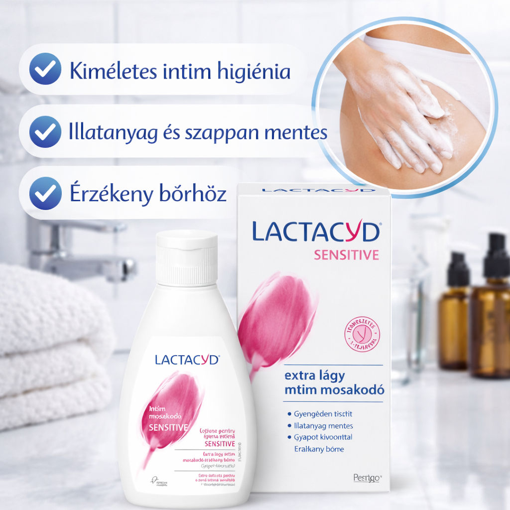 Lactacyd Sensitive intim mosakodó – gyengéd ápolás érzékeny bőrre 200ml