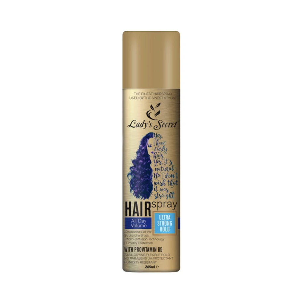 Lady’s Secret Hajlakk Ultra Strong 265 ml – Ultra Erős Tartású Hajlakk Tartós Frizurához