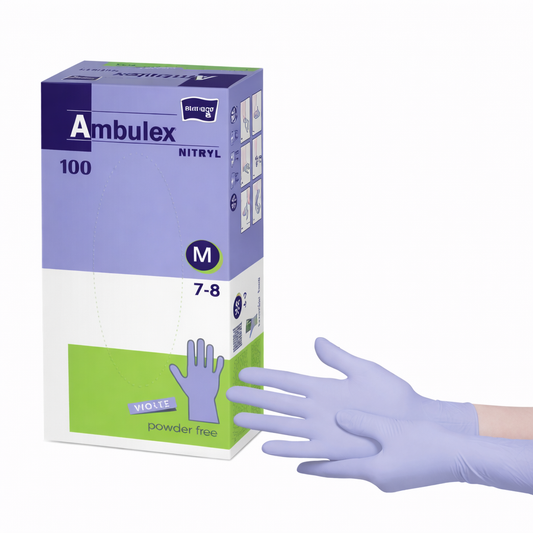 Ambulex Nitril Kesztyű Púdermentes 100 db – M Méret, Kényelmes és Higiénikus Védelem