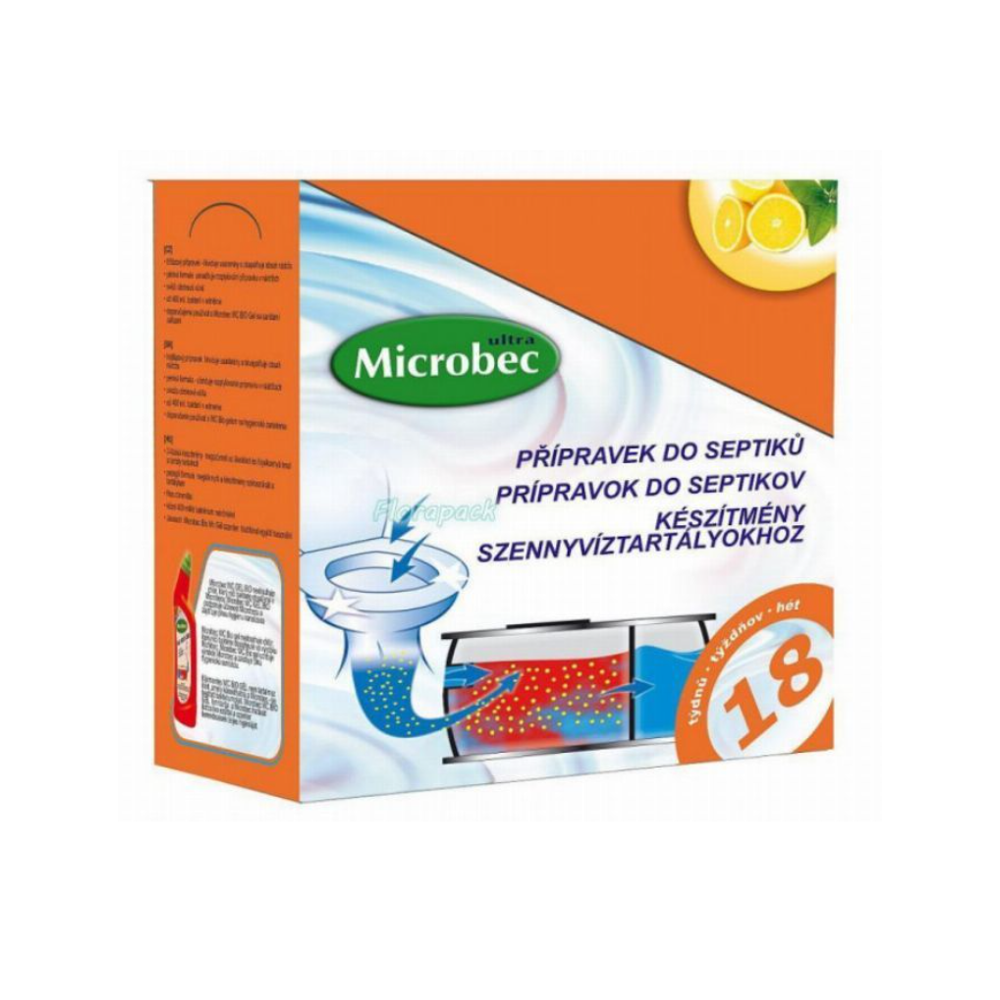 🚽 Microbec Ultra szeptikus tartály baktérium – szennyvíztartály tisztító és karbantartó (18 adag)