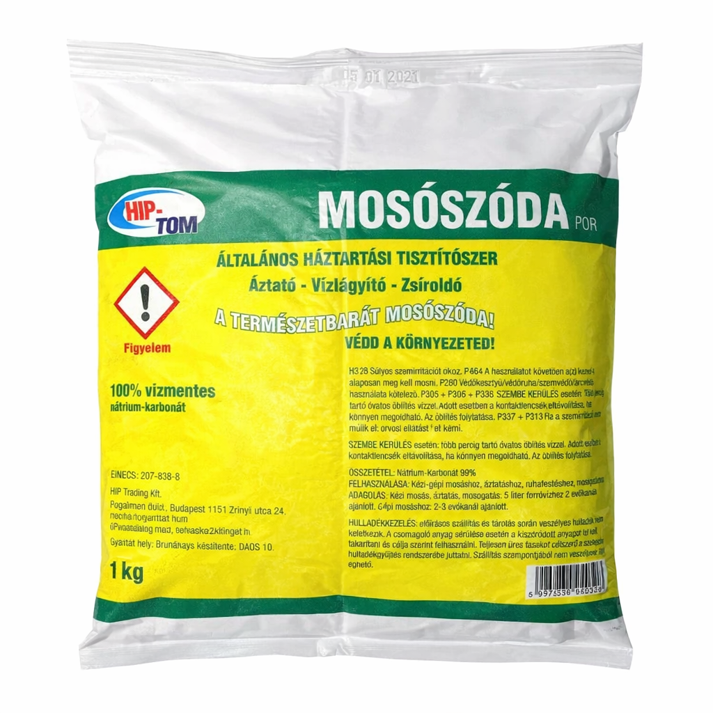 Hip-Tom mosószóda 1 kg – Természetes vízlágyító és hatékony zsíroldó