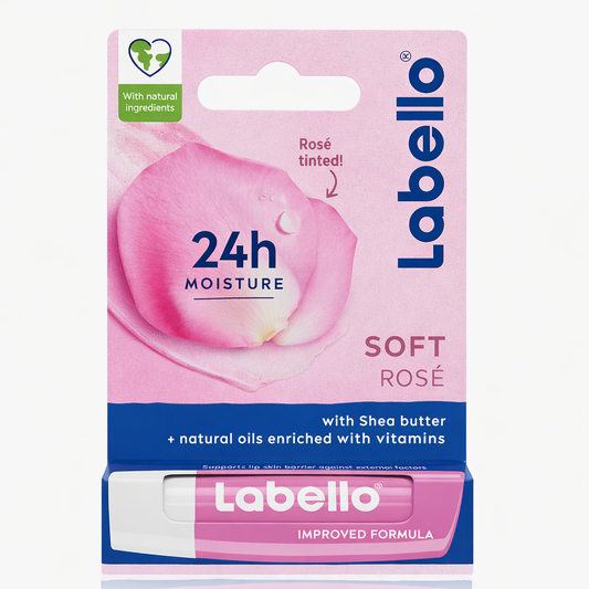 Labello Rózsás Árnyalat Ajakápoló 4.8 g – Hidratálás és Természetes Szín