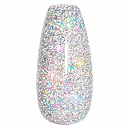 Butterfly Nails körömlakk  Ezüst holografikus csillámos 18 ml