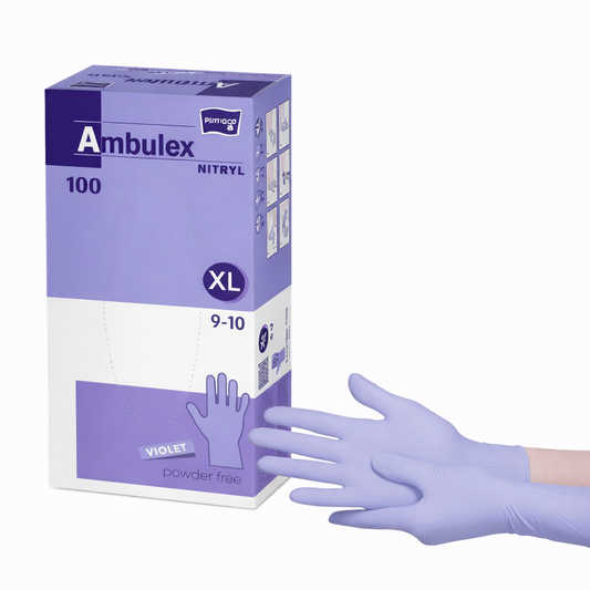 Ambulex Nitril Kesztyű Púdermentes 100 db – XL Méret, Tartós és Kényelmes Védelem
